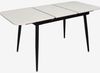 купить Стол Evelin di Costacurta DT-532R B, 120(160)x80x76см, Каркас/Опоры: Металл Черный (раздвижной), белый мат в Кишинёве 