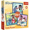 купить Головоломка Trefl 34896 Puzzles 3in1 Time with Stitch Disney Lilo&Stitch в Кишинёве 