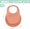купить Слюнявчики Beaba B913559 Baveta silicon Terracotta в Кишинёве 