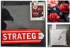 cumpără Tablou pe numere Strateg 57205 Trandafiri 30x30cm (fundal negru) în Chișinău 