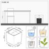 купить Цветочный горшок Lechuza Cube Premium 30, White в Кишинёве 