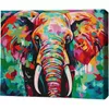 купить Картина по номерам BrushMe RMG0033FC 30x40 см (без упаковки) Красочный слон в Кишинёве 
