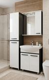 купить Шкаф-пенал Mashtab 10833 Agat 350x350x1900 Antracit Alb в Кишинёве 