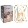 cumpără Lumânare H&S 33572 Sfesnic metalic pentru lumanari pastile 15x24cm, auriu în Chișinău 