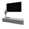 купить Тумба напольная для TV Smartex (16567) Т10 120 TV-Навесная Alb+Grafit в Кишинёве 