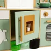 купить Игрушечная кухня и посуда Premaman PJQKDA-CCC-UNQ Bucatarie din lemn cu accesorii Verde в Кишинёве 