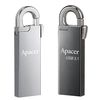 128GB USB3.1 Flash Drive Apacer "AH15A", Dark Gray, Metal, Keychain-Carabin,Capless (AP128GAH15AA-1) 