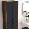 cumpără Dulap penal Trendy Berlin A-Nuc, Antracit 60x200x35cm, multifunctionala (GTR006632) în Chișinău 