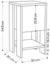 купить Тумбочка Trendy Ema, Travertin, 30x55x30cm в Кишинёве 
