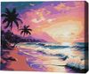 cumpără Tablou pe numere BrushMe RMG0016FC 30x40сm (fără cutie) Apus tropical în Chișinău 