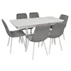 cumpără Set masă și scaune Evelin di Costacurta стол DT-432-1R Wh + 6 стульев YTC-080Wh Light grey în Chișinău 