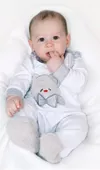 купить Детская одежда New Baby 32561 человечек без рукавов Honey Bear 3D 56 (0-3m) в Кишинёве 