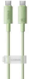 купить Кабель для моб. устройства Baseus P10360202631-00 Type-C to Type-C 5A 100W 1m, Habitat Series, Natural Green в Кишинёве 