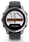 купить Смарт часы Garmin Fenix E – 47 mm, Stainless steel with Black silicone band (010-03025-00) в Кишинёве 