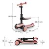 купить Самокат KinderKraft KRHALL02PNK0000 2-in-1 Halley 2 pink в Кишинёве 