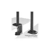 купить Крепление мониторов Brateck LDT66-C024 Dual Monitors Steel Articulating Monitor Mount, for 2 monitors, Clamp-on, 17"-32", Tilt Range +45° ~ -45°; Swivel Range +90° ~ -90°; Screeen Rotation 360°, VESA: 75x75, 100x100, Arm Extend: 376mm, Weight Capacity per screen 9 Kg (Стальное шарнирное крепление для 2 мониторов, зажимное) XMAS в Кишинёве 