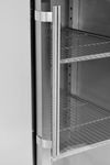 купить Холодильник из нержавеющей стали, стеклянная дверь, температура -2+8°C, 215 Вт, 650 л, 740x830x2010 мм в Кишинёве 