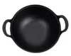 купить Казан Grill Master KZN-34CM WOK 6L din fonta, cu capac din lemn si fund plat в Кишинёве 