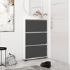 купить Полка для обуви Mobildor-Lux Leo Slim 50x16x125H cm White/Anthracite в Кишинёве 