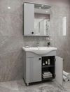 cumpără Dulap pentru lavoar Mashtab 12181 Palma (Sava) cu 2 uși 650x470x850 Gri mat în Chișinău 
