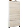 купить Полка для обуви Mobildor-Lux Leo Slim 90x16x164H cm White/Sonoma в Кишинёве 