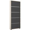 купить Полка для обуви Mobildor-Lux Leo Slim 50x16x203H cm Sonoma/Anthracite в Кишинёве 