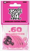 cumpără Accesoriu p/u instrumente muzicale Ernie Ball Everlast Pick Pink 0.60 mm 12 Pack - Pene pentru Chitară în Chișinău 