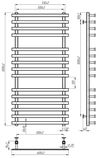 cumpără Uscător de prosoape Lianat 6237 OMEGA 500x1200 inox negru în Chișinău 