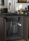 cumpără Bateria bucătărie Ferro FIILTRATA BFT41B (chiuveta plus) black în Chișinău 