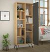 cumpără Etajeră Trendy Biblioteca Jedda, Stejar, Antracit, 79x190x32cm (GTR000405) în Chișinău 