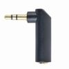 Audio adapter 3-pin*3.5 mm jack angled 90 ° to *3.5 mm jack socket, Cablexpert, A-3.5M-3.5FL 
