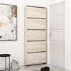 купить Полка для обуви Mobildor-Lux Leo Slim 70x16x203H cm Sonoma в Кишинёве 