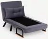 купить Диван Trendy Sando Single extensibila cu 1 loc 78x78x60cm Gri в Кишинёве 