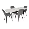 купить Комплект стол и стулья Evelin di Costacurta стол DT-532R B + 4 стула YTC-055B Blu-14 (Dark grey) в Кишинёве 