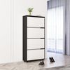 cumpără Raft pentru încălțăminte Mobildor-Lux Leo 90x27x164H cm Anthracite/White în Chișinău 