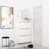 cumpără Raft pentru încălțăminte Mobildor-Lux Leo Slim 80x16x125H cm White în Chișinău 