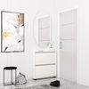 cumpără Raft pentru încălțăminte Mobildor-Lux Leo Slim 90x16x86H cm White în Chișinău 