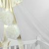 купить Кроватка PernaMea Baldachin Premium Pompom cu manjeta Ivory (PM.101301/5) в Кишинёве 