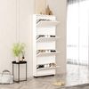 купить Полка для обуви Mobildor-Lux Leo Slim 50x16x164H cm White в Кишинёве 