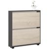 cumpără Raft pentru încălțăminte Mobildor-Lux Leo Slim 50x16x86H cm Anthracite/Sonoma în Chișinău 