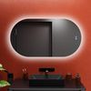 cumpără Oglindă baie Bayro Solar овальное 1200x600 LED touch нейтральный c подогревом în Chișinău 