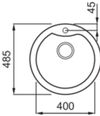 cumpără Chiuvetă bucătărie Elleci EGO ROUND (Ø485 mm) 68 titano în Chișinău 