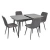 cumpără Set masă și scaune Evelin di Costacurta стол DT-431-3R B + 4 стула YTC-080B Dark grey în Chișinău 