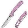купить Нож походный Sencut S25007-3 Skelfin, G10 roz pudrat, Button Lock в Кишинёве 