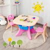 cumpără Set de mobilier pentru copii Costway HW56085PI (Pink/Light Brown) în Chișinău 