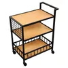 купить Этажерка Kesper 27860 Carucior de servire, cu 3 rafturi metal PAL в Кишинёве 