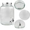 купить Контейнер для хранения пищи Excellent Houseware 38635 Borcan băuturi Dungi, 4.0L, D16x25cm, din sticla cu robinet в Кишинёве 