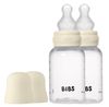 купить Поильник BIBS 51161216 Set complet 2 biberoane anticolici Ivory cu tetina din silicon flux lent, 150ml в Кишинёве 