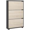 купить Полка для обуви Mobildor-Lux Leo Slim 100x16x125H cm Anthracite/Sonoma в Кишинёве 