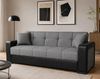 купить Диван Trendy Marmaris, extensibila cu lada de depozitare, 215x80x80cm, Gri/Negru в Кишинёве 